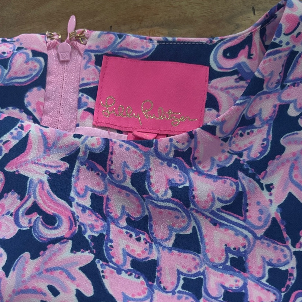 Lily Pulitzer Pink and Blue Patterned Romper Size 0 - Picture 2 of 8